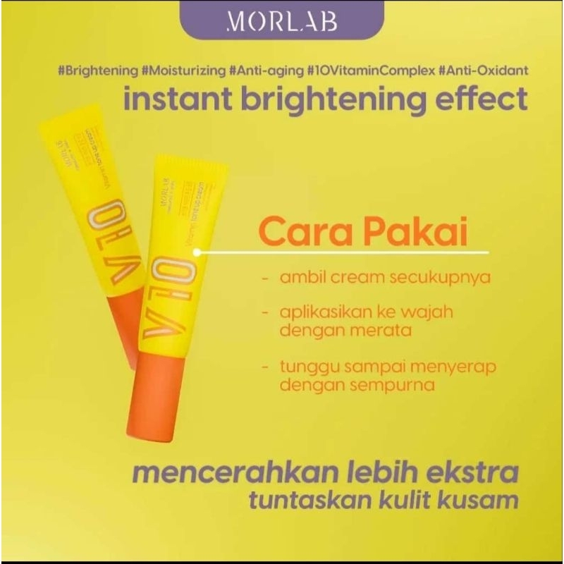 Jual MORLAB V10 Vitamin Tone Up Cream | Mencerahkan wajah | Vitamin 10 ...
