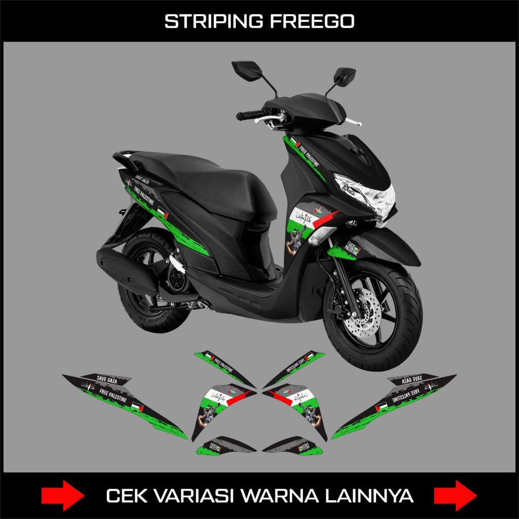 Jual STIKER STRIPING MOTOR FREEGO / STICKER VARIASI PALESTINE BUAT ...