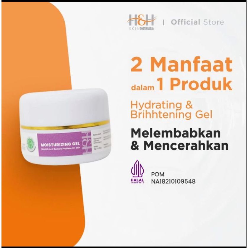 Jual H&H Moisturizer Gel / Pelembab Wajah Mencerahkan Kulit Dan