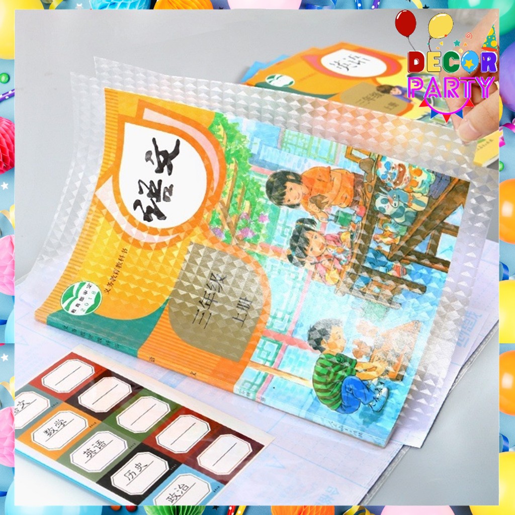 Jual DP Sticker Sampul Buku Tulis Sekolah Diamond Transparant Polos