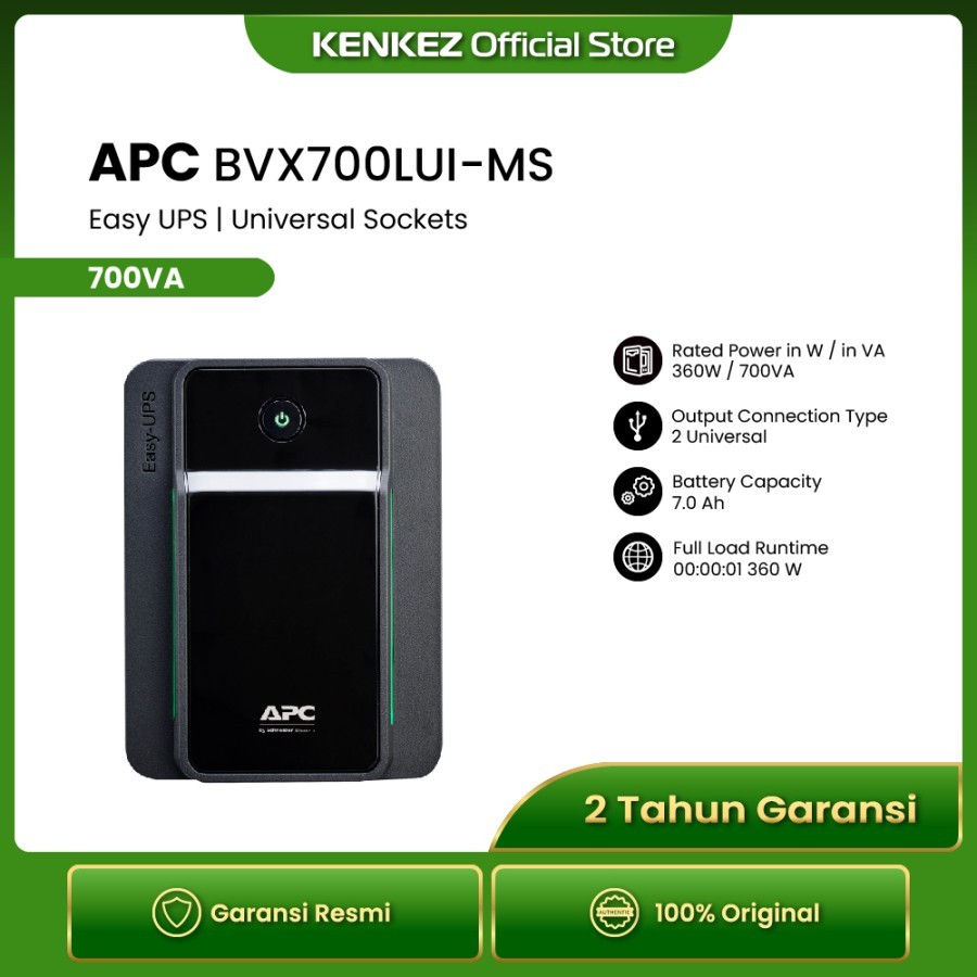 Jual APC BVX700LUI-MS Easy UPS BVX 700VA AVR - USB Charging | Shopee ...