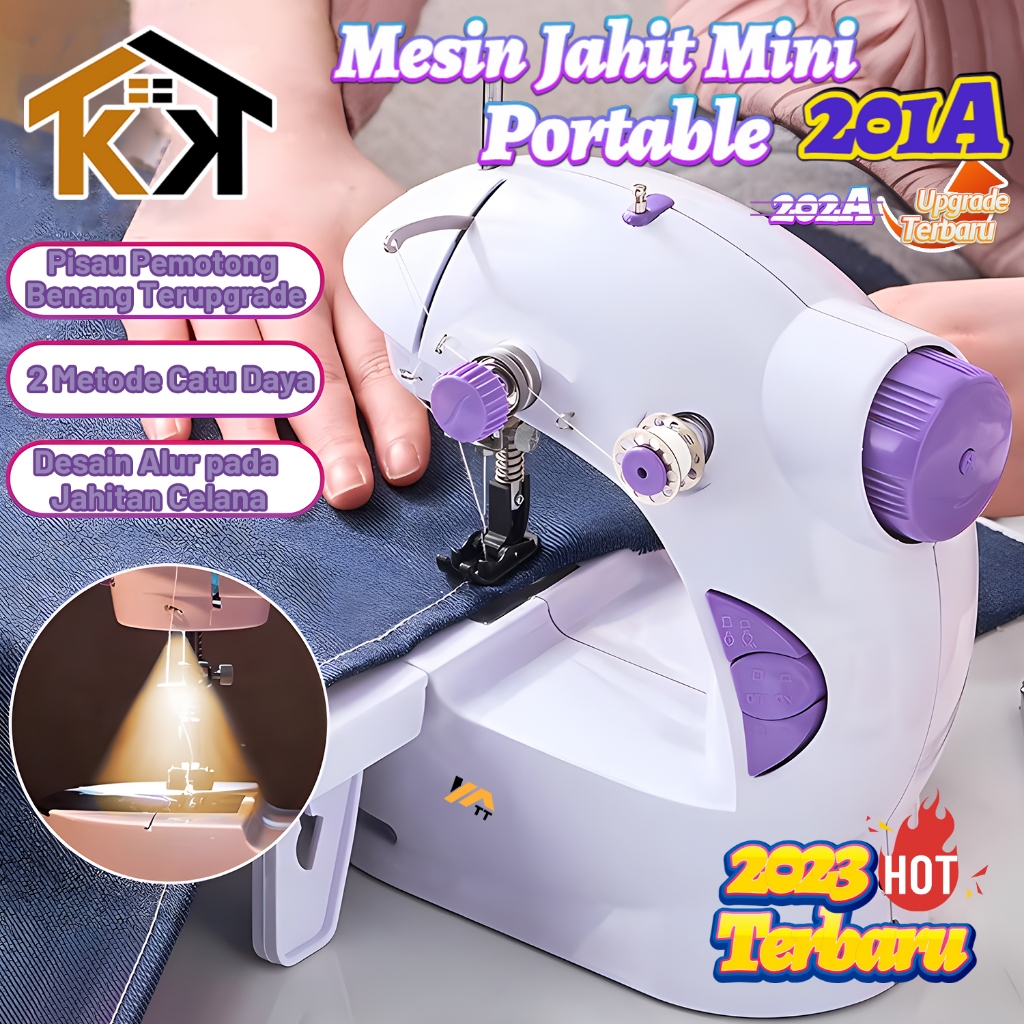 Jual Mesin Jahit Putih Portable Hand Sewer Machine Mini M202A