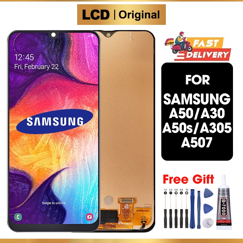 Jual LCD SAMSUNG A50 - A50S Original 100% LCD TOUCHSCREEN Fullset Crown ...