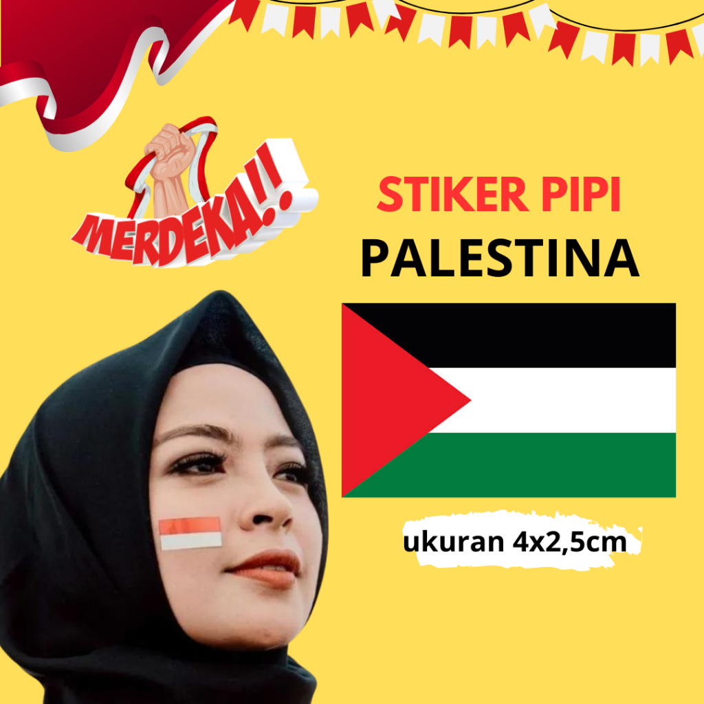 Jual Stiker Palestina Atau Merah Putih Kemerdekaan Terpotong Per Pcs