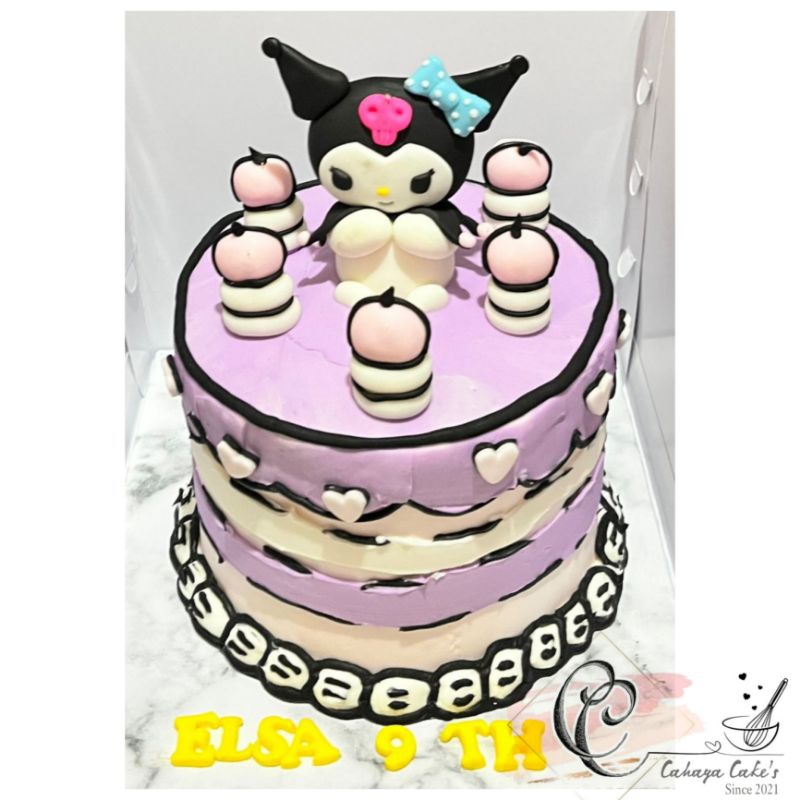 Jual Kuromi Cake / Kue Ulang Tahun Kuromi / Kue Ultah Karakter Kuromi