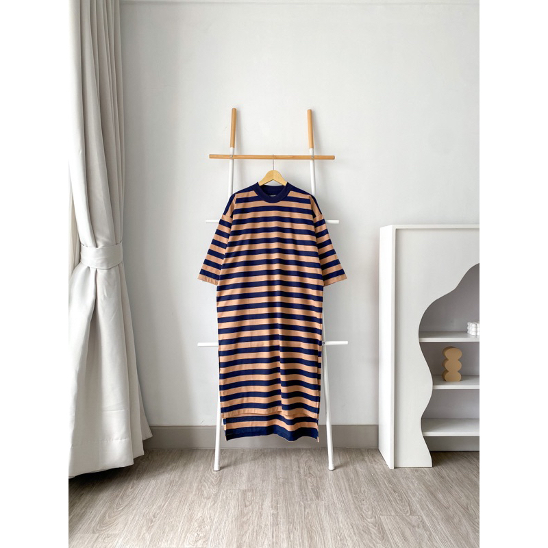 Jual Bymeldev Basic Oversized Stripes Tunik Busui Nonbusui | Shopee ...