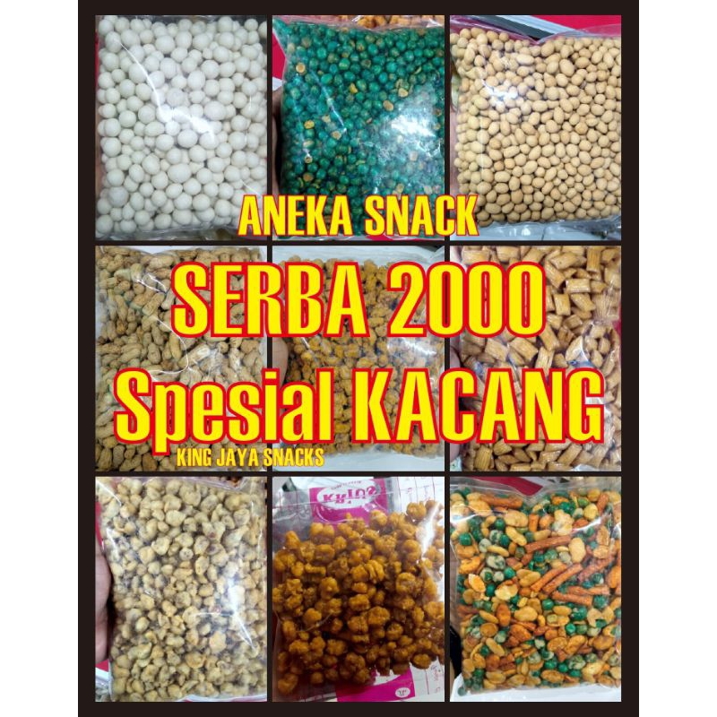 Jual Aneka Snack Serba 2000 Kacang Cemilan Camilan Bebas Pilih Rasa