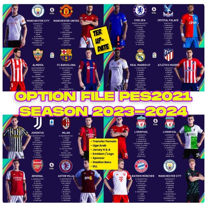 Jual Option File Update PES 2021 Season 2024 PS4 PS5 PC | Shopee Indonesia