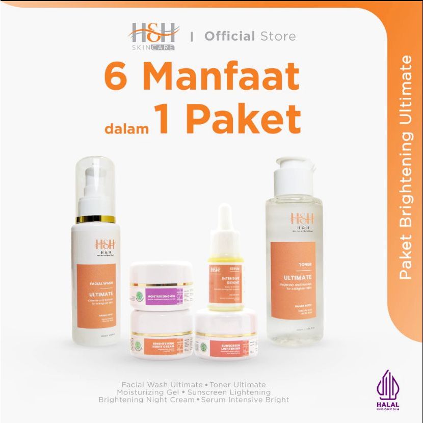 Jual H&H Paket Skincare Glowing Brightening Ultimate 6 in 1  Shopee 