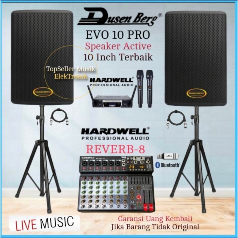 Jual Paket Sound System Speaker Aktif Dusenberg Evo 10 Pro 10 Inch Live