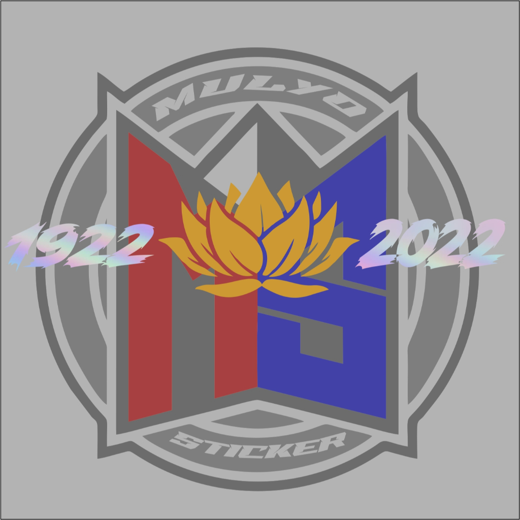 Jual STIKER PSHT HATI BERSINAR CUTTING STICKER GAMBAR BUNGA TERATE EMAS