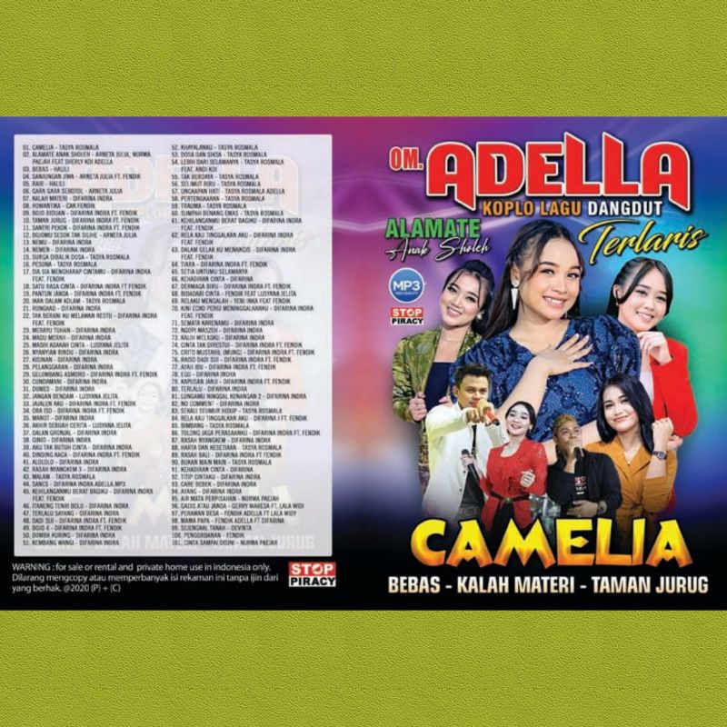 Jual KASET VCD MP3 MUSIK LAGU DANGDUT TERBARU ADELLA (CAMELIA) | Shopee ...