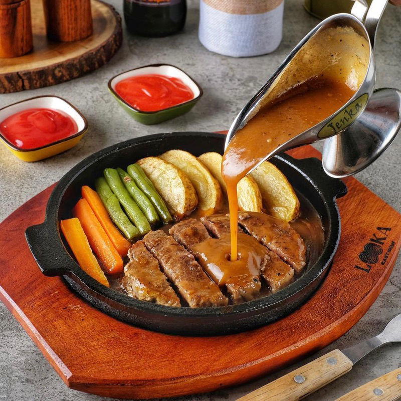 Jual Looka Cast Iron Hot Plate Steak Piring Steak Bulat D Cm