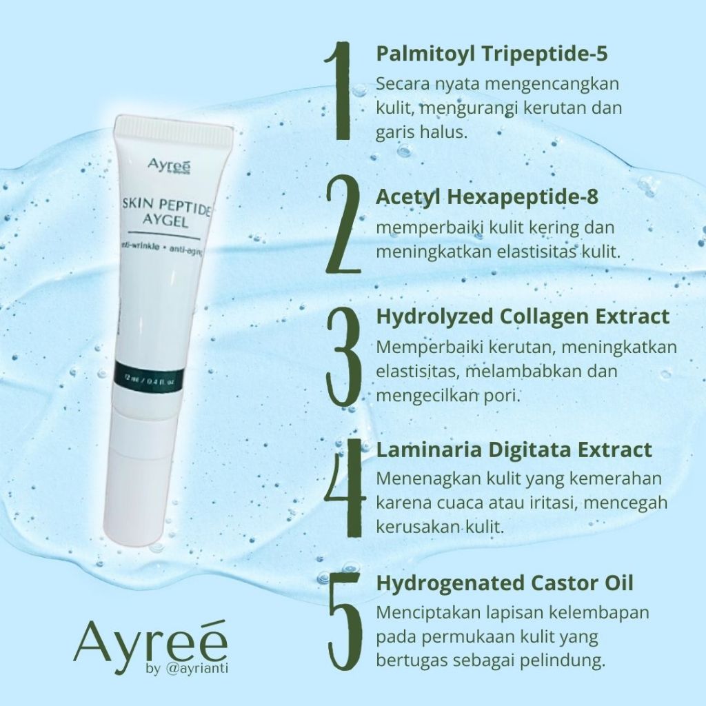 Jual Ayree Skin Peptide Aygel / eye gel 12gr (New Improved Formula ...