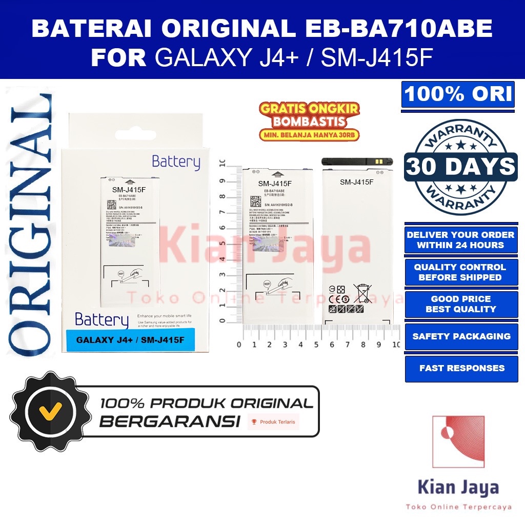 Jual Garansi 100 Ori Baterai Galaxy J4 Sm J415f Eb Bg610abe Eb