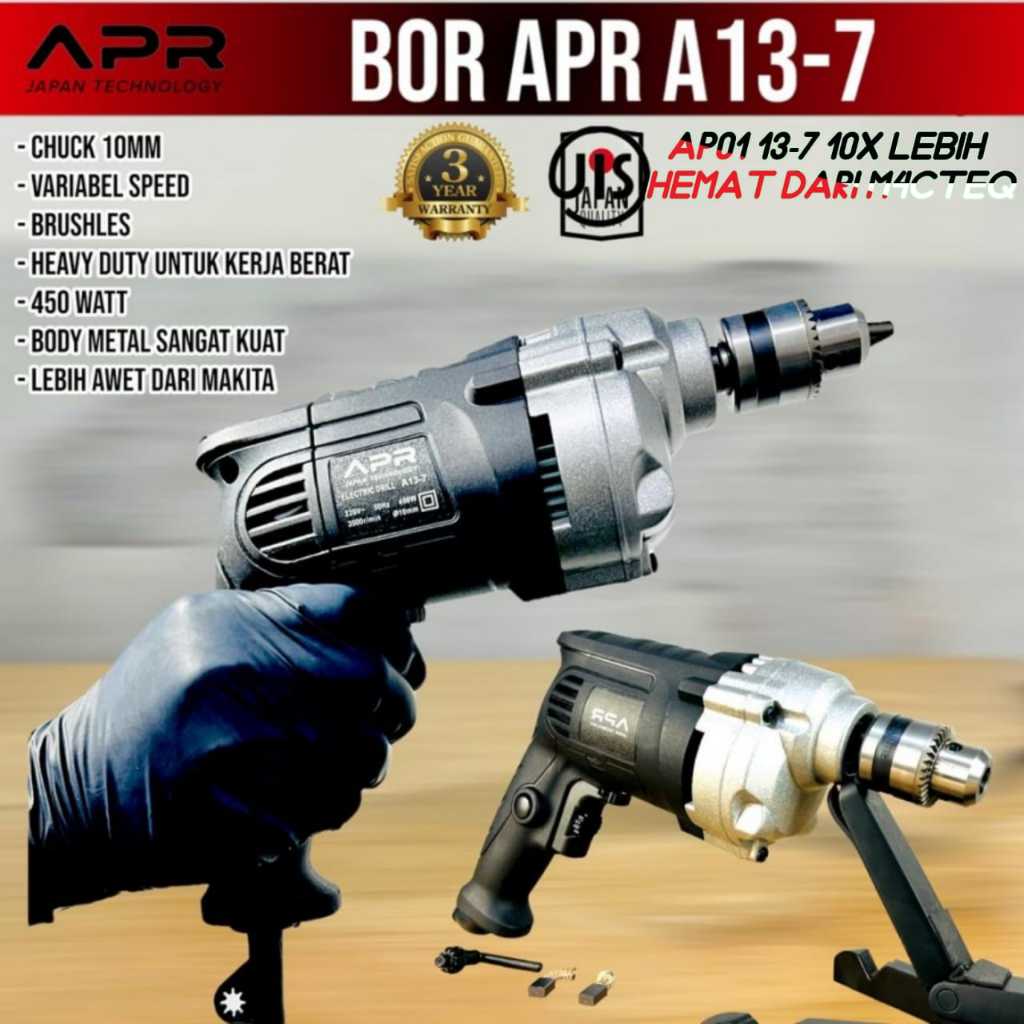 Jual Mesin Bor Listrik 10mm Garansi Resmi 3thn Variable Speed kanan