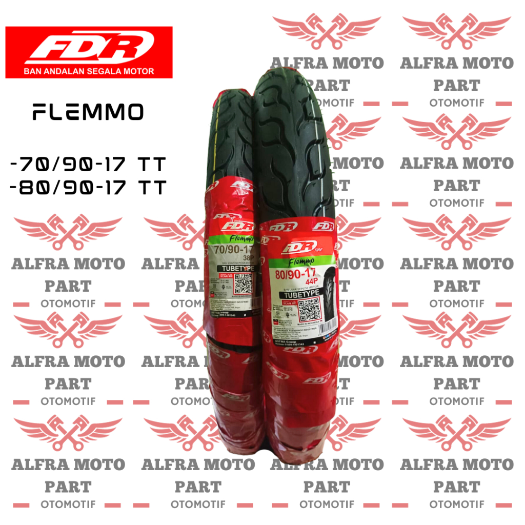 Jual BAN FDR FLEMMO RING 17 HARGA SATUAN 70/90-17 & 80/90-17 NON TUBLES ...