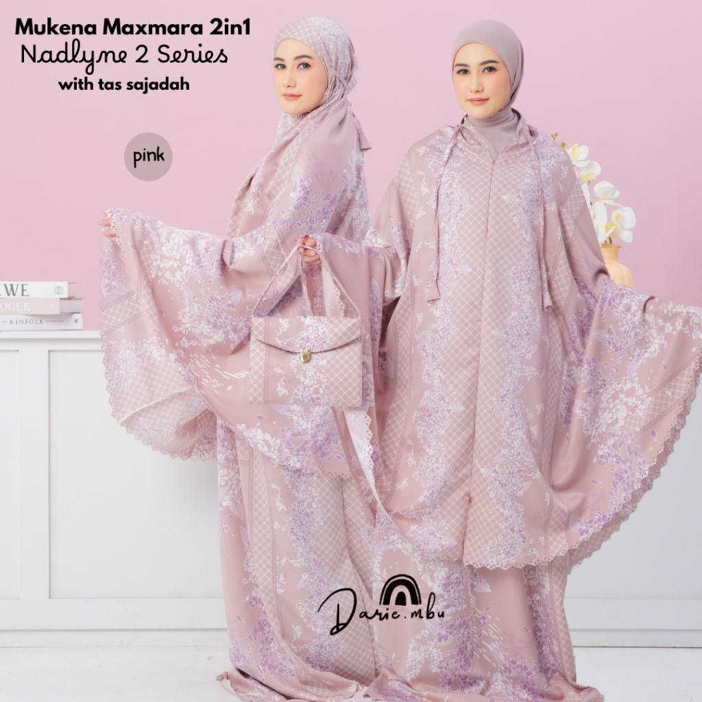 Jual Mukena Dewasa Maxmara Luxury 2in1 Printing Premiun Laser Cut Mewah