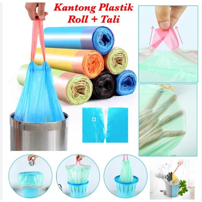 Jual ASS KANTONG PLASTIK SAMPAH BERTALI 1 ROLL KANTONG PEMBUANGAN ...