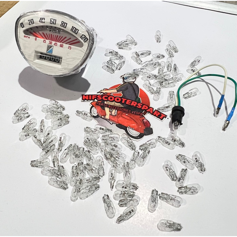 Jual bohlam untuk speedometer km spido vespa super sprint pxe excel exclusive spartan strada T5