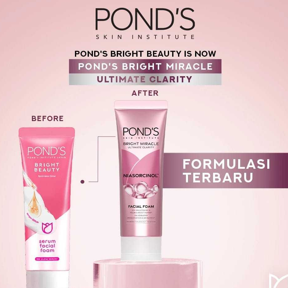 Jual Ponds Bright Miracle Ultimate Clarity Facial Foam | Shopee Indonesia