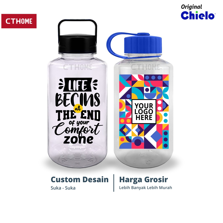 Jual Cetak Custom Botol Minum Tumbler Chielo Dundee Tango Plastik Print Uv 1 Sisi Full Color 5231