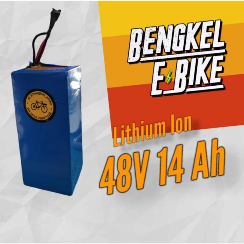 Jual Battery Sepeda Listrik V Ah Ebike Baterai Lithium Ion Shopee Indonesia