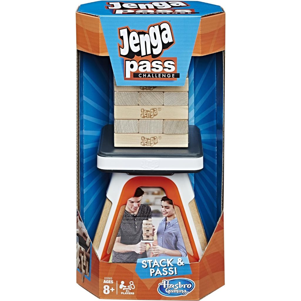 Jual Jenga Pass Challenge Family Fun Block Stacking Board Game Hasbro ...
