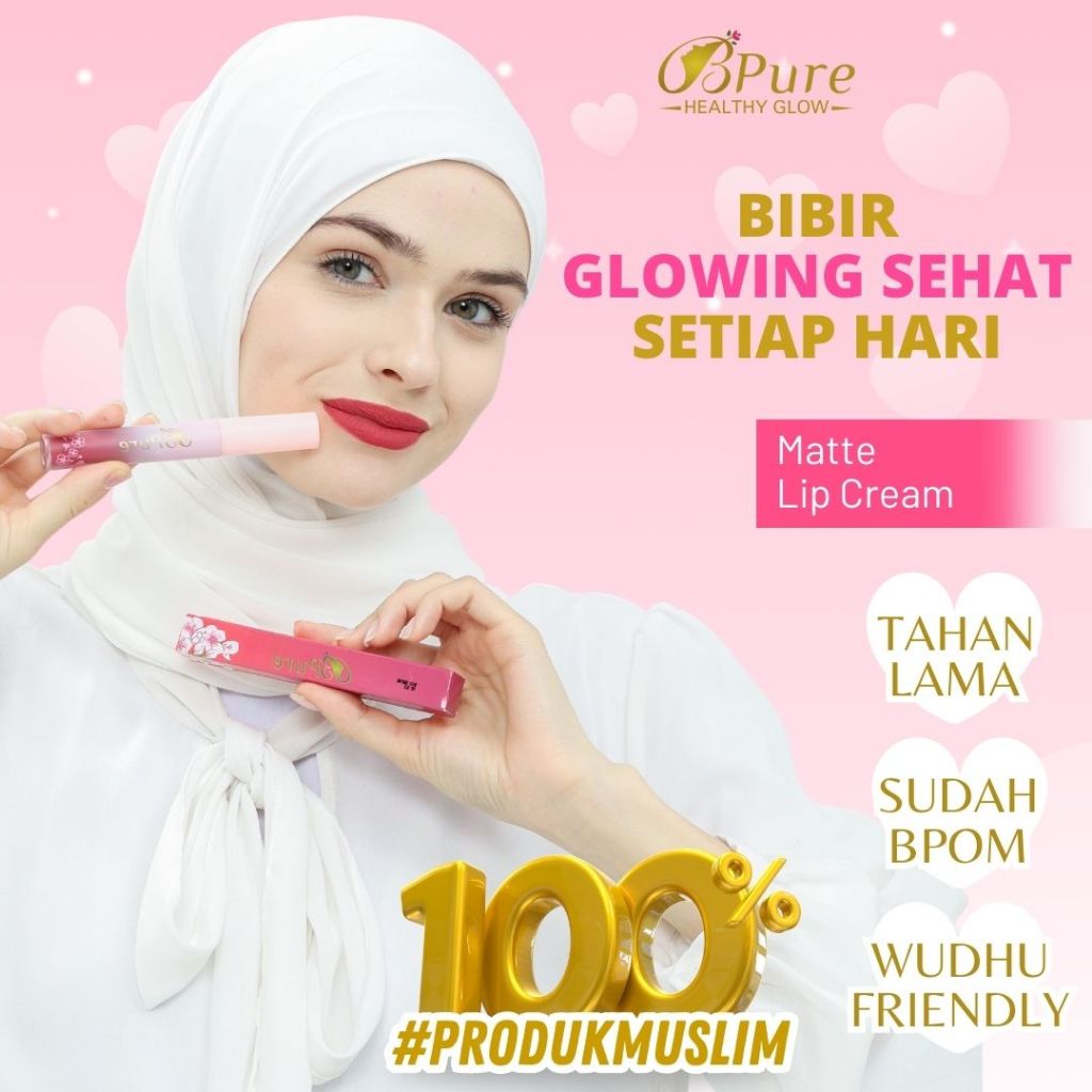 Jual LIPCREAM Matte Lip Cream Bundling BPure Skincare Healthy Glow ...