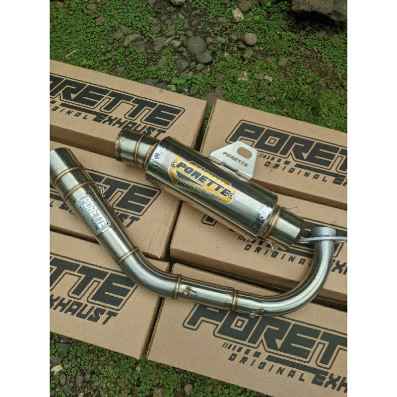 Jual Knalpot porette roadrace fullsystem pnp beat mio vario scoopy ...