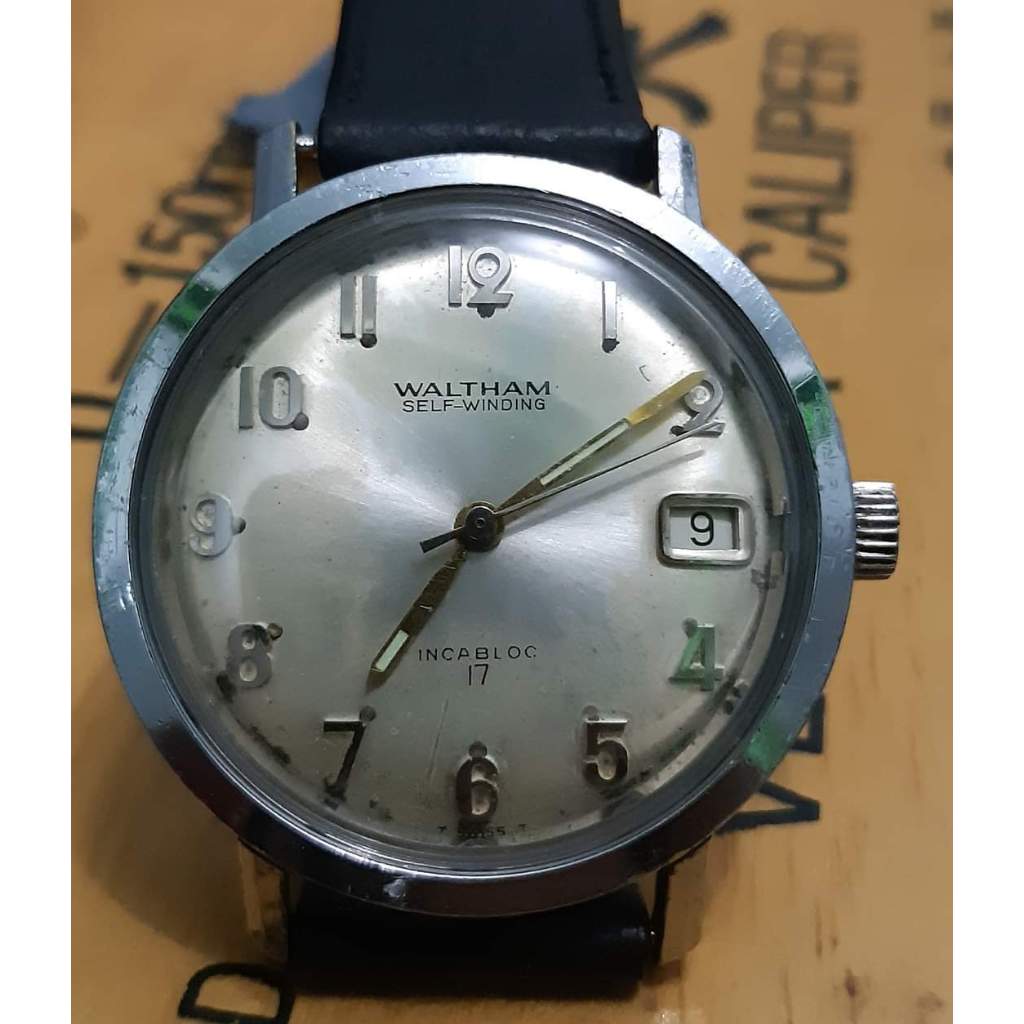 Jual Jam Tangan Waltham Military Dial 17 Jewel Automatic Original 