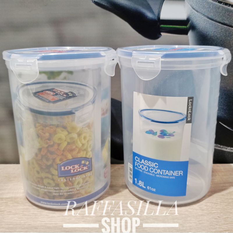 Jual LocknLock Round Tall Food Container 1.8L Lock&Lock Toples Classic ...