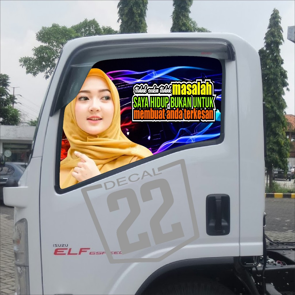 Jual Stiker Truk One Way Kaca Truk Elf Giga Dua Dua Decal Store Kode