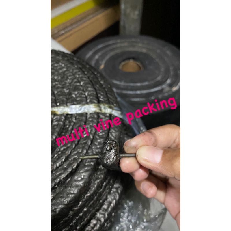 Jual Gland paking stum paking 16mm asbestos graphite 5/8 inch rames ...