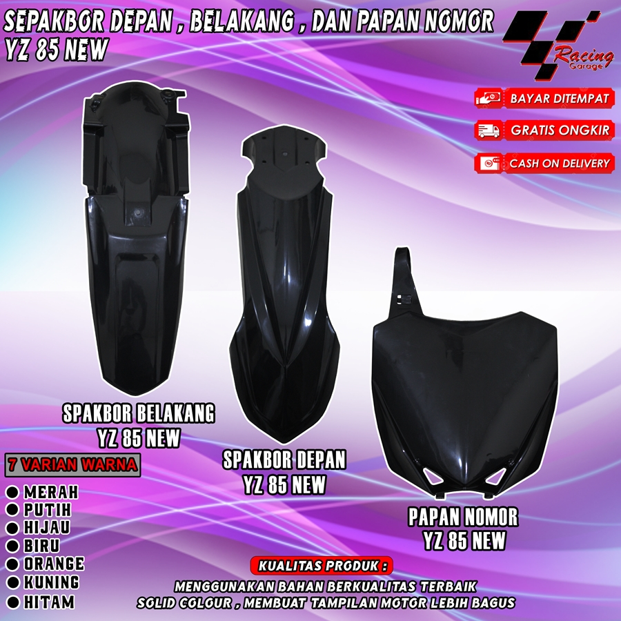 Jual SPAKBOR SET DEPAN BELAKANG PAPAN NOMOR YZ 85 YZ85 NEW 2016 MOTOR ...