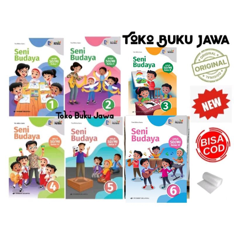 Jual Erlangga - OBRAL Buku SD Seni Budaya Kelas 1 2 3 4 5 6 Revisi ...
