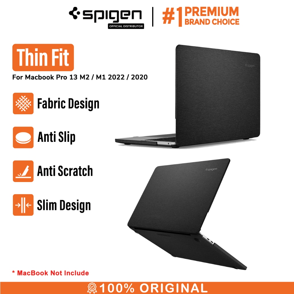 Jual Case Macbook Pro 13" M2/M1 2022/2020 Spigen Thin Fit Slim Hard