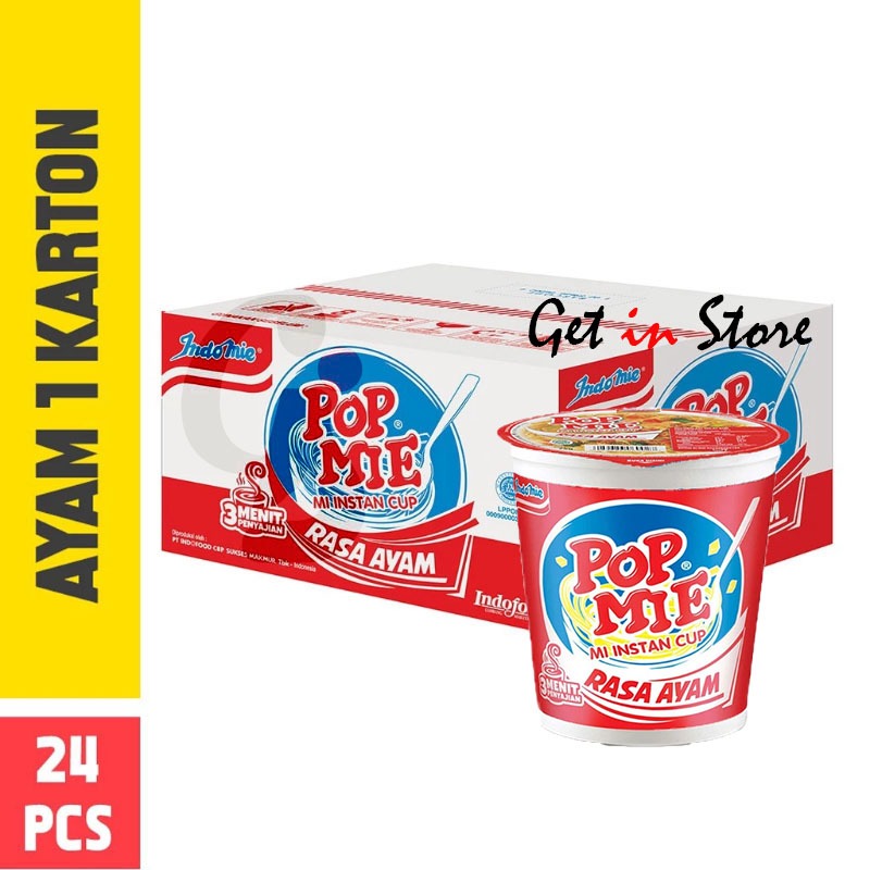 Jual Pop Mie 1 Dus Mie Instan Cup Rasa Ayam Isi 24 Pcs Shopee Indonesia