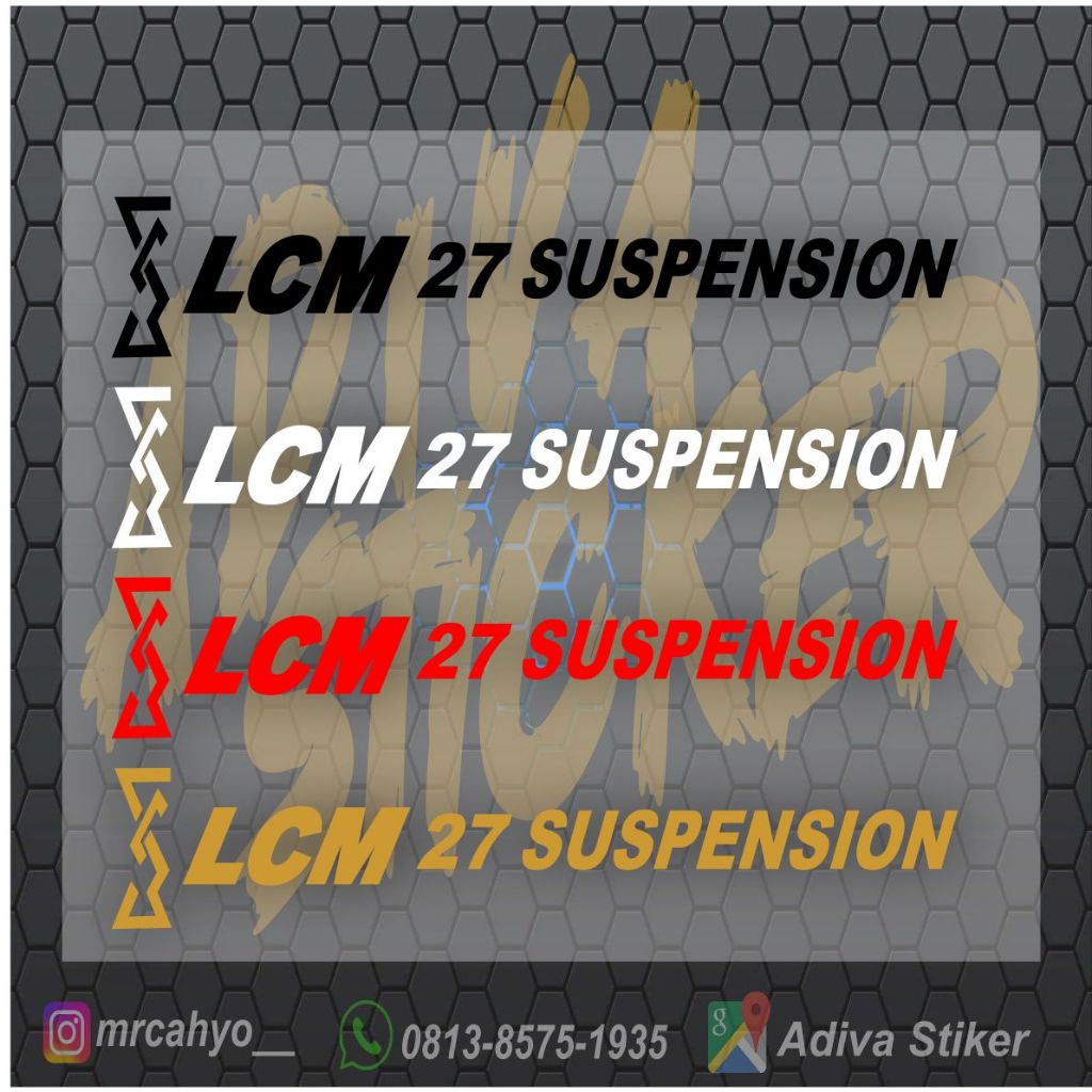 Jual STICKER Stiker SHOCK DEPAN LCM 27 SUSPENSION CUTTING | Shopee ...