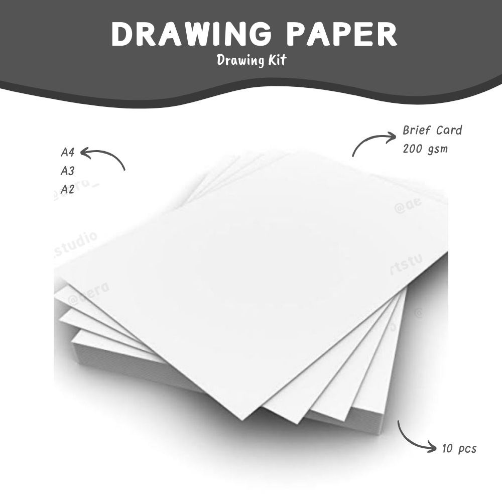 Jual (10 pcs) Drawing Paper : Drawing Kit - by Aera Art Studio | Kertas