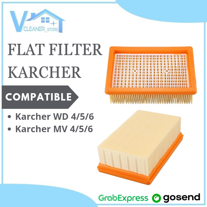 Jual Karcher Flat Filter Filter Vacuum Cleaner untuk MV4 MV5 WD4 WD5 MV ...