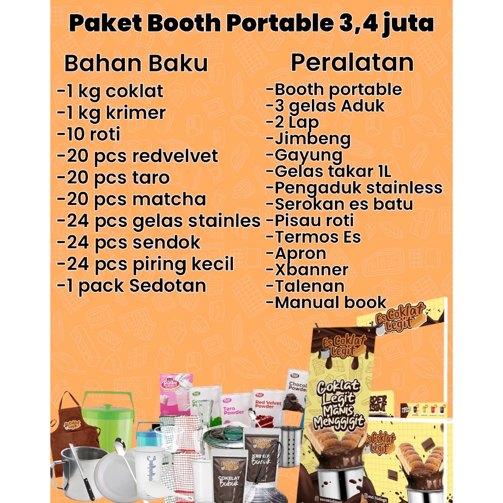 Jual Paket Booth Portable Es Coklat Legit | Shopee Indonesia