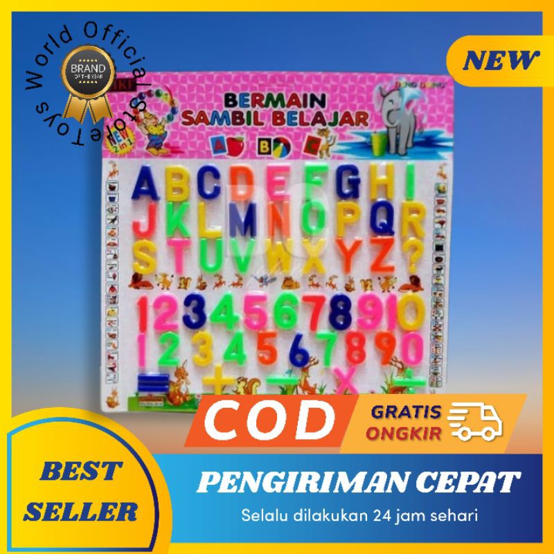 Jual Mainan Anak Edukasi Huruf dan Angka - ALPHABETS NUMBERS Bermain ...