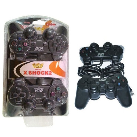 Jual Joystick Usb Gamepad Single Double Hitam Getar Stick Game For