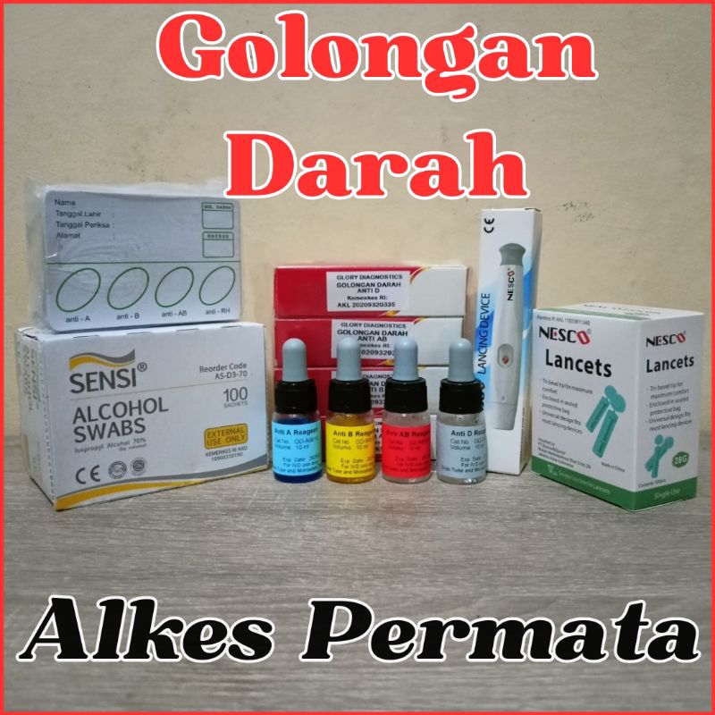 Jual Reagen Golongan Darah Lengkap - Goldar 1 Set Lengkap Glory ...