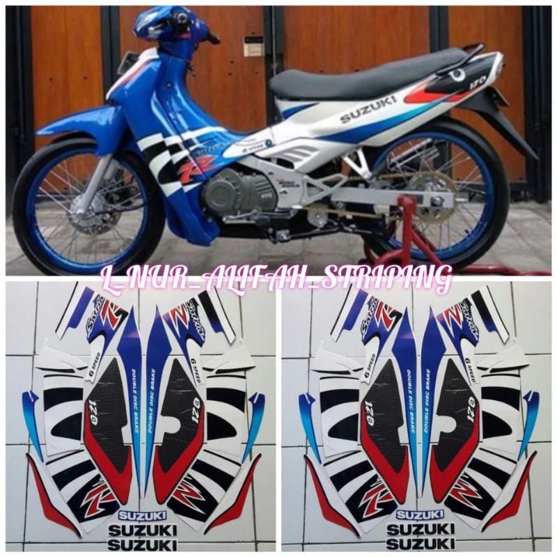 Jual STIKER STRIPING LIS LES POLET BODY MOTOR SUZUKI SATRIA 120 R ...