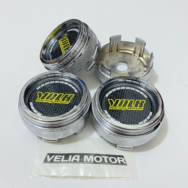 Jual dop roda tutup velg racing diameter 6 cm volk silinder crhome ...