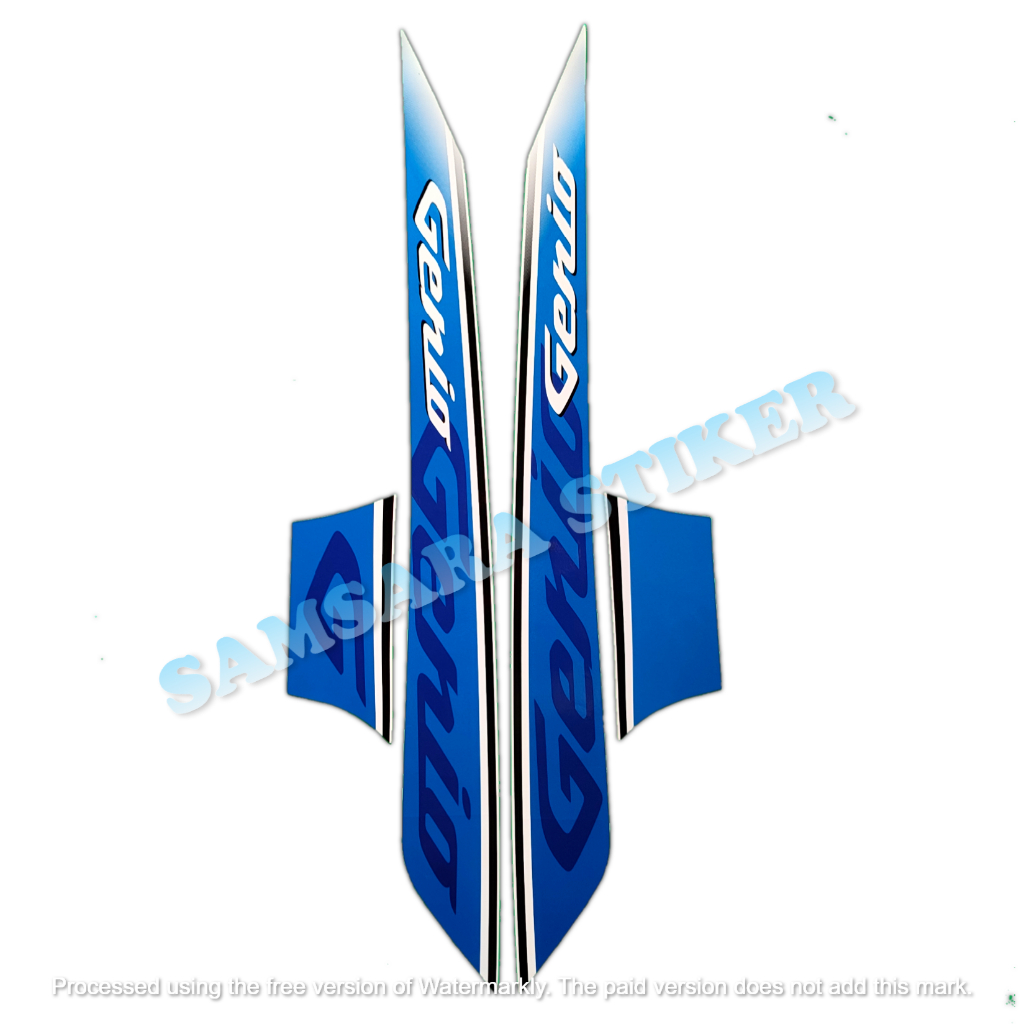 Jual Stiker Striping Lis Body Motor Honda Genio 110 2019 Iss Putih Biru