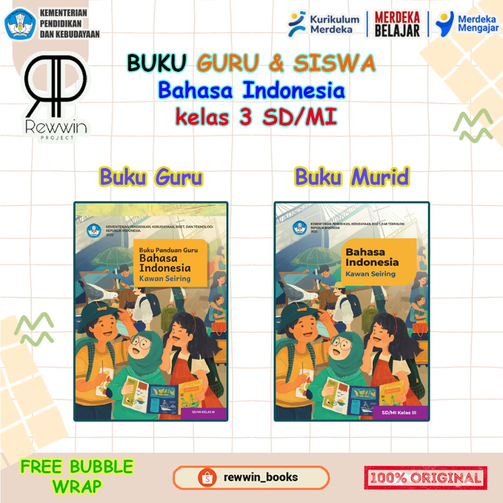 Jual Buku GURU dan SISWA Bahasa Indonesia Kelas 3 SD Kurikulum Merdeka ...