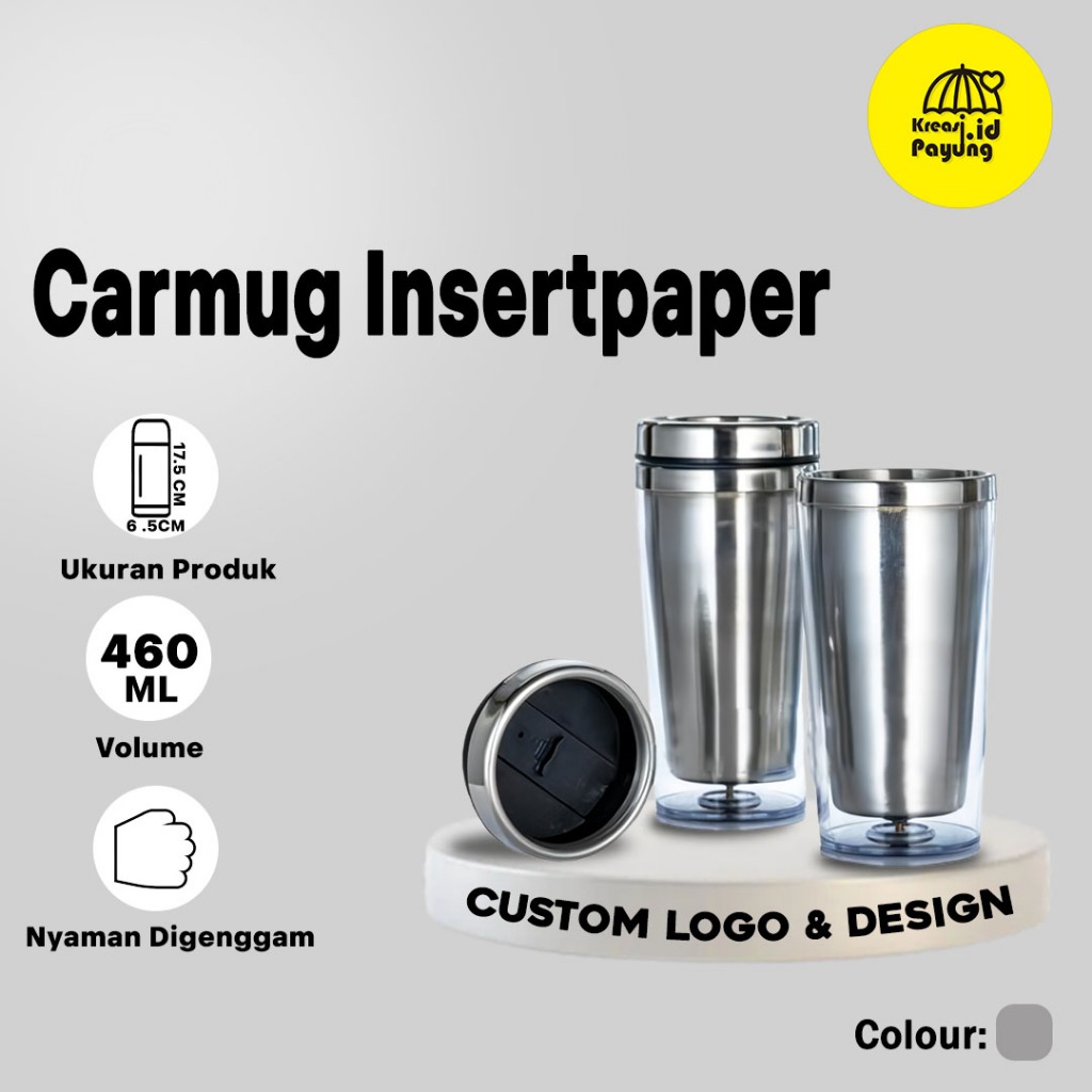 Jual Car Mug Insert Paper / Tumbler Stainless Polos Termos Cup Gelas ...